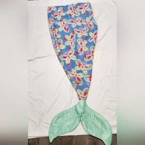 Butterfly Mermaid Tail Blanket 6-10 Year Old